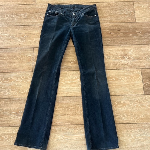 7 For All Mankind Dark Blue Boot Cut Jeans - Picture 1 of 4